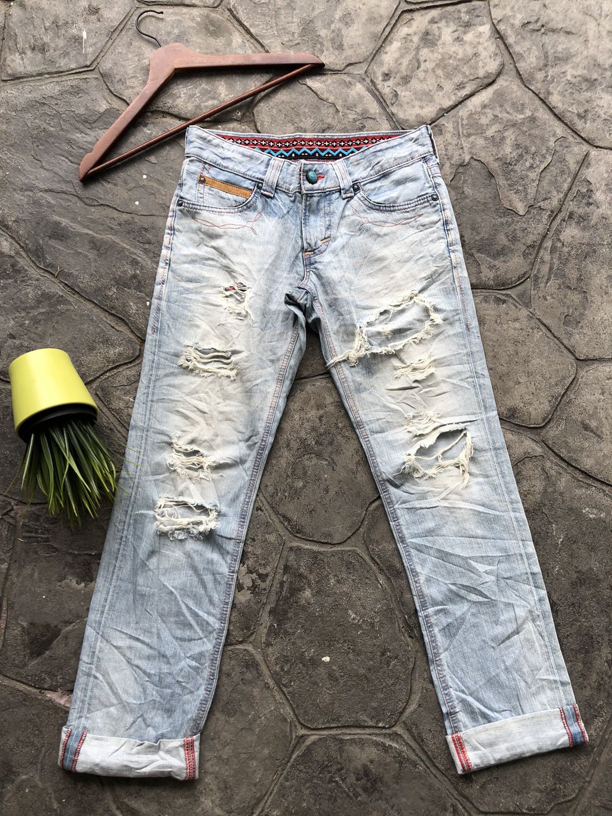 image of Edwin Blue Trip Distressed Denim, Men's (Size 30)