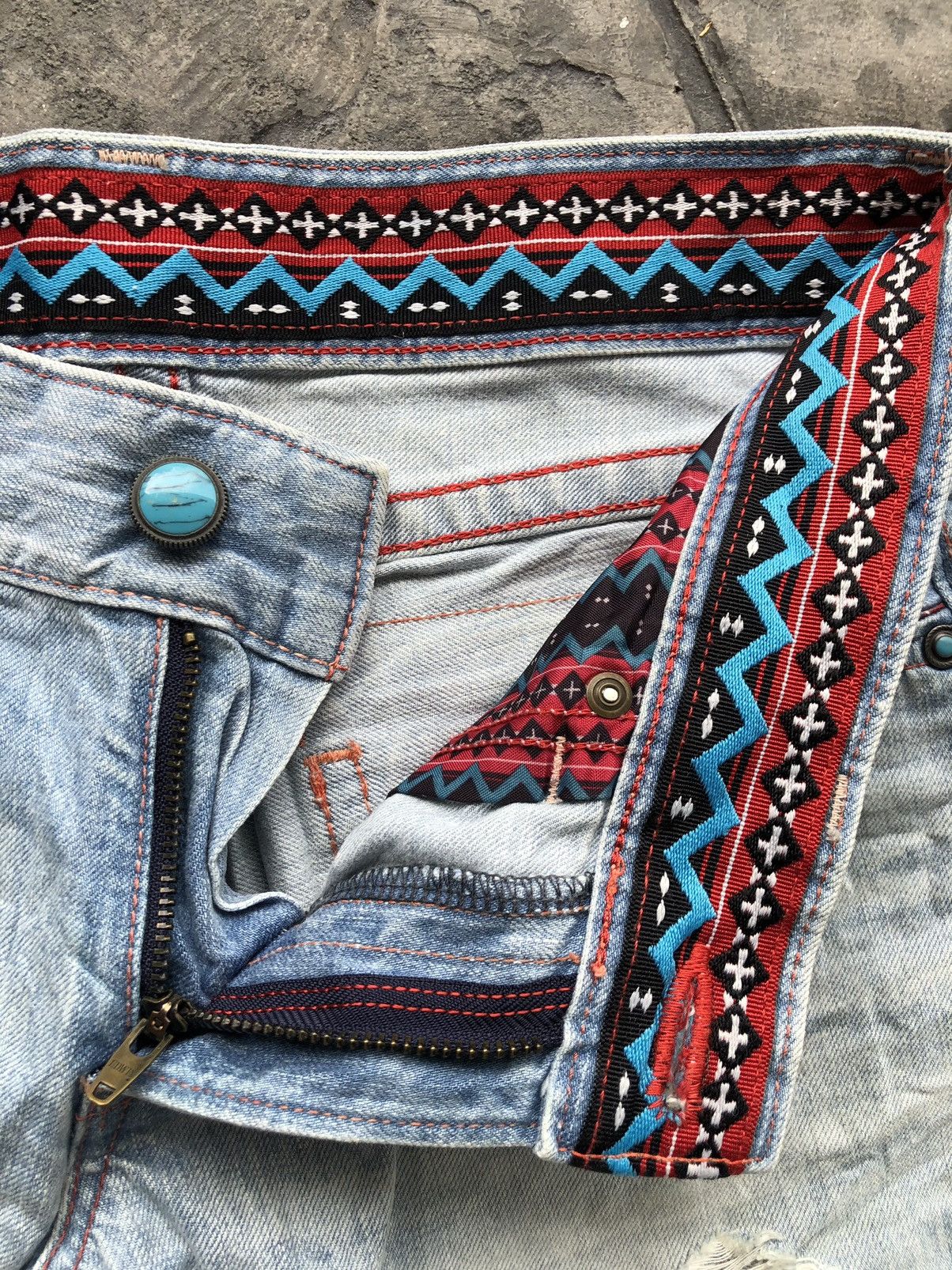 Edwin Edwin Blue Trip THRASHED Denim Jeans Size US 30 / EU 46 - 6 Thumbnail