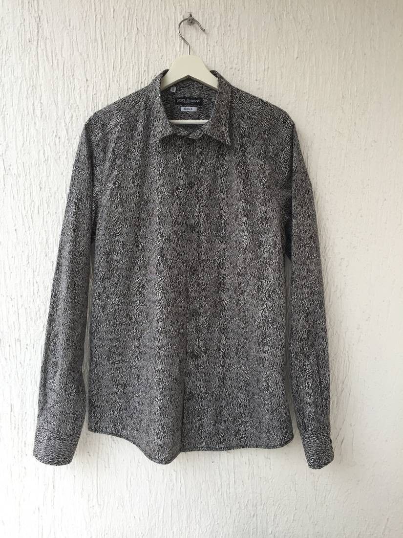 image of Dolce Gabbana Zebra Print Shirt, Men's (Size Medium)