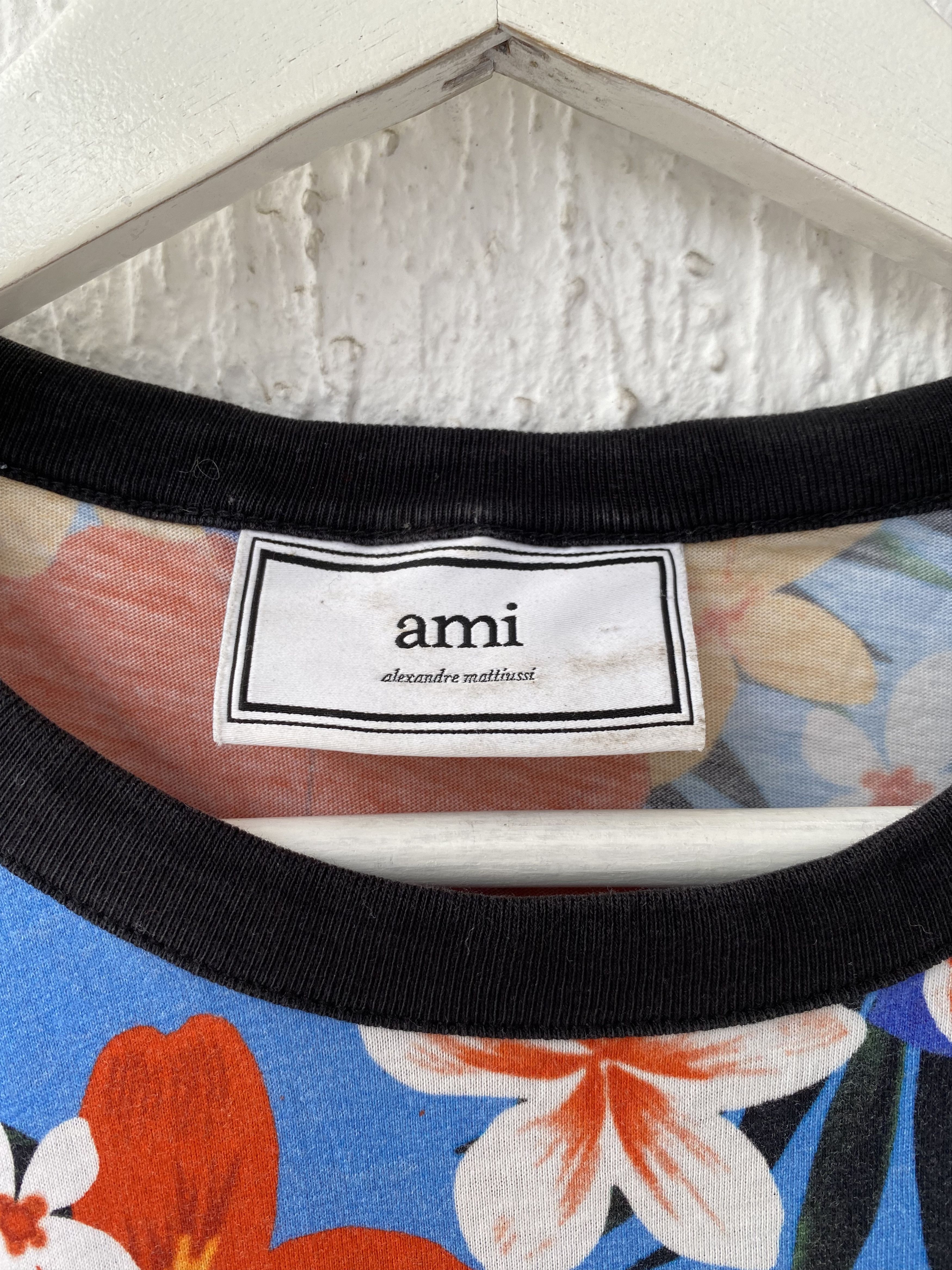 AMI FLORAL PRINT RINGER TEE Size US M / EU 48-50 / 2 - 3 Thumbnail