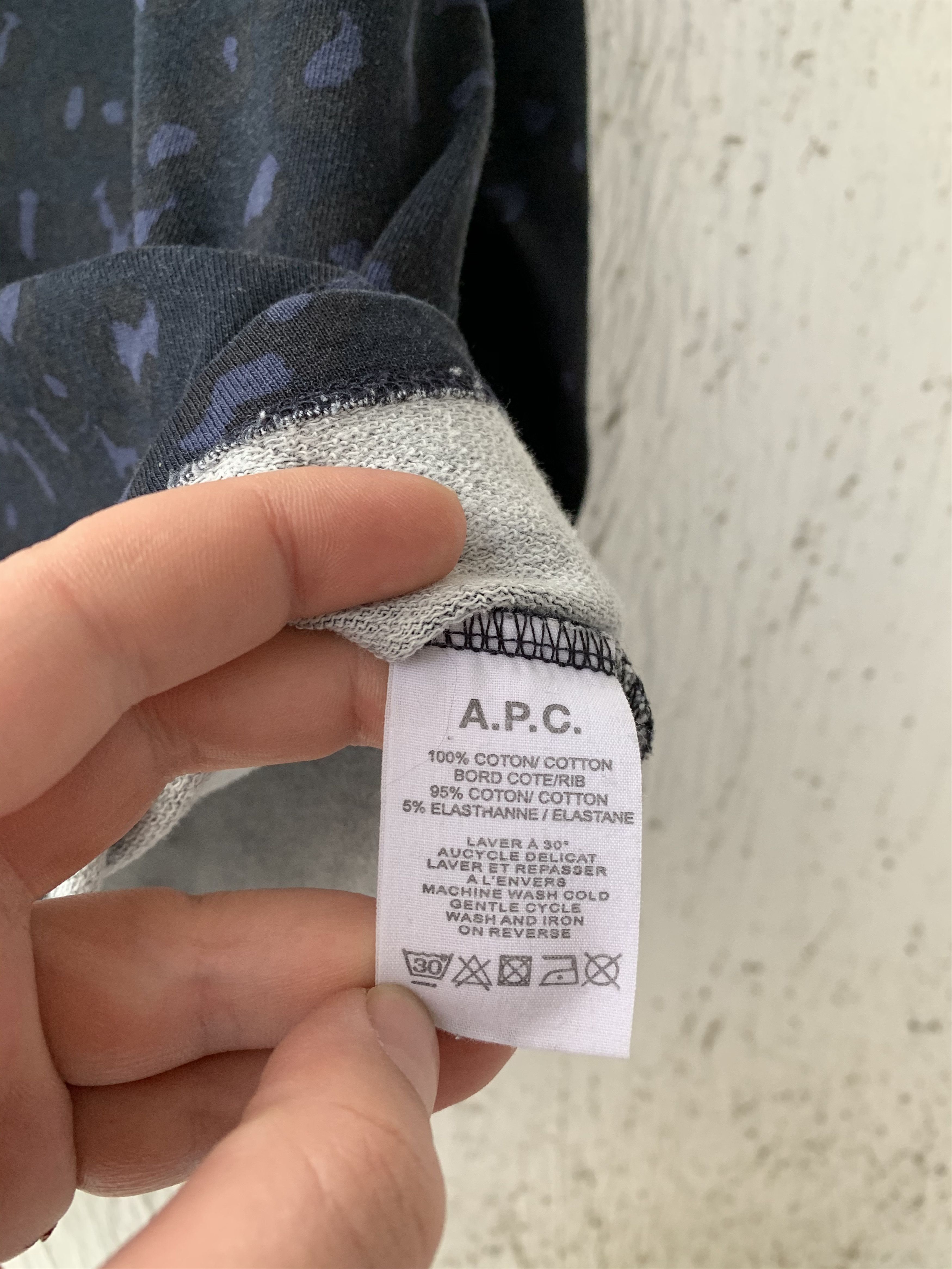 A.P.C. navy leopard print hoodie Size US S / EU 44-46 / 1 - 5 Thumbnail