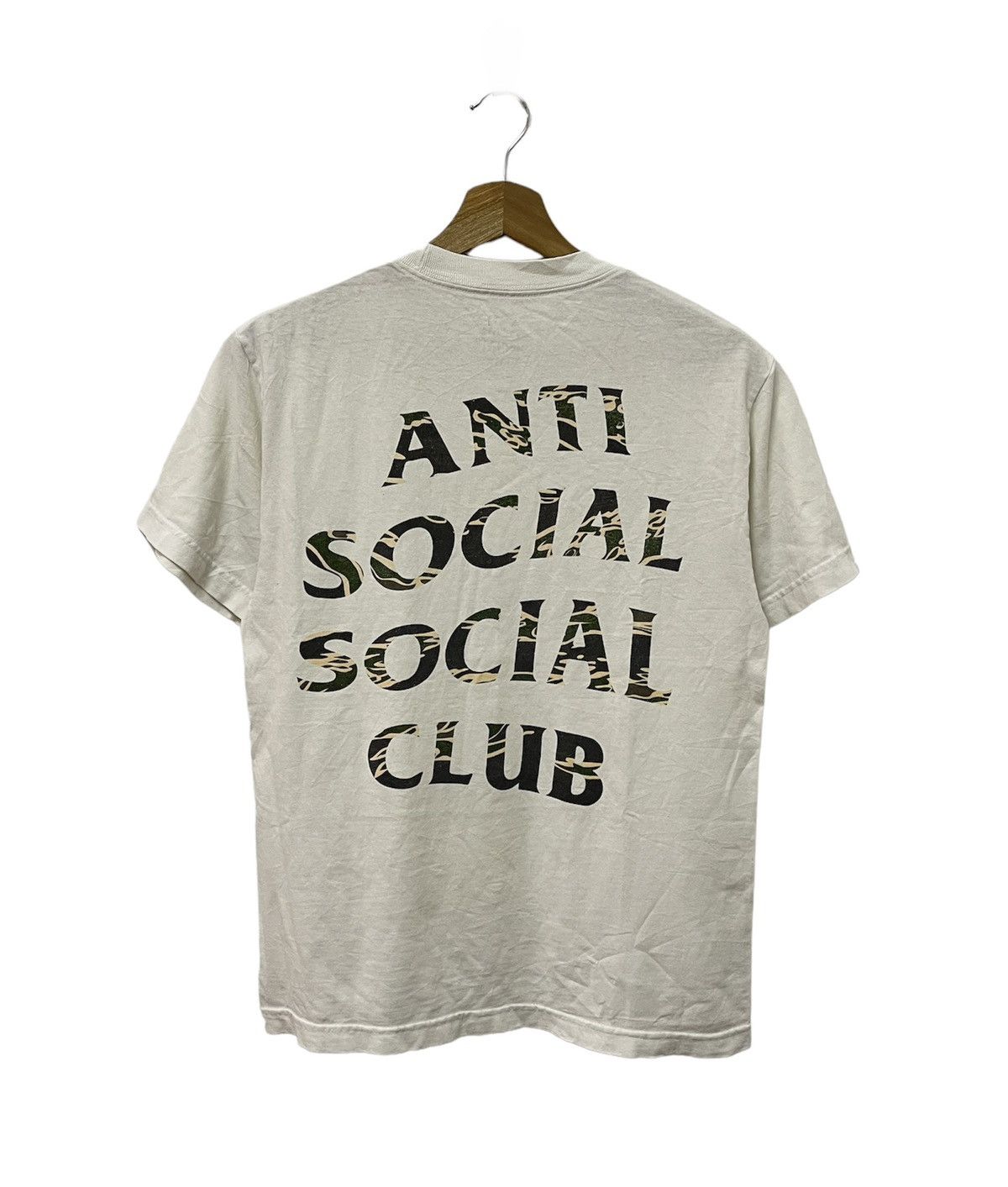 Anti Social Social Club × Vintage Vintage Anti Social Social Club Spell Out Camo Tshirt Size US S / EU 44-46 / 1 - 1 Thumbnail