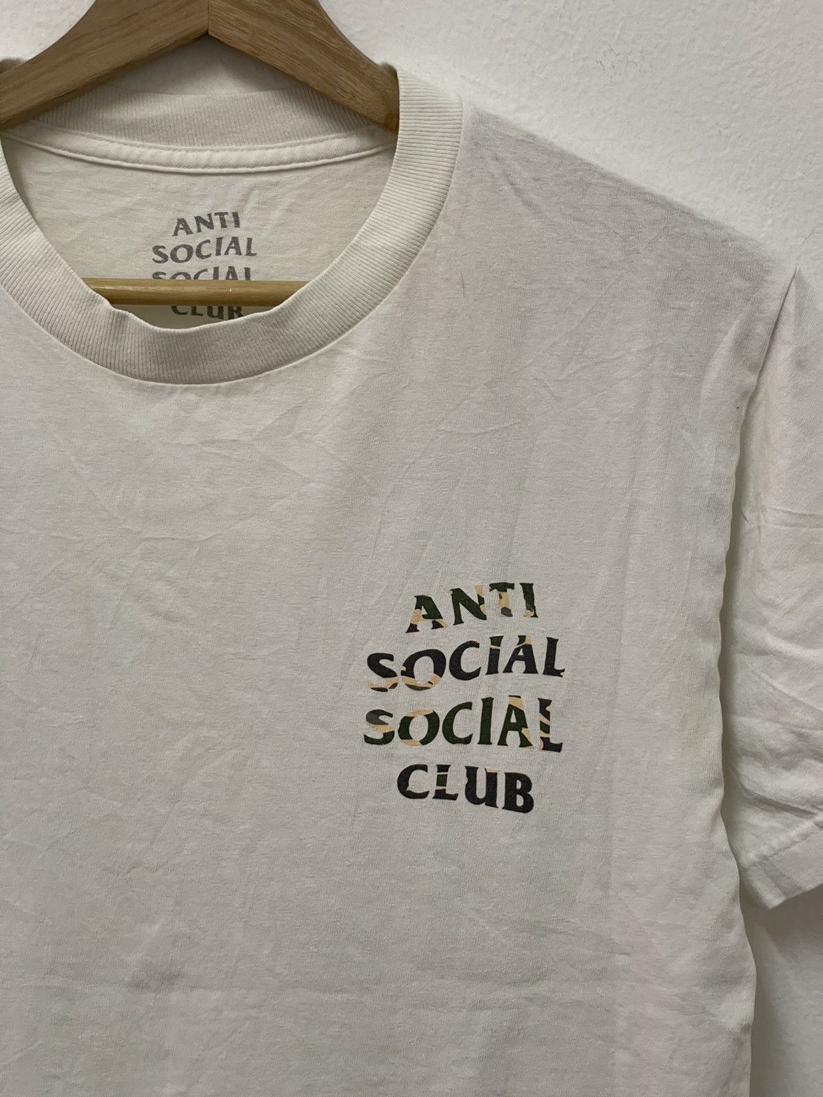 Anti Social Social Club × Vintage Vintage Anti Social Social Club Spell Out Camo Tshirt Size US S / EU 44-46 / 1 - 4 Thumbnail