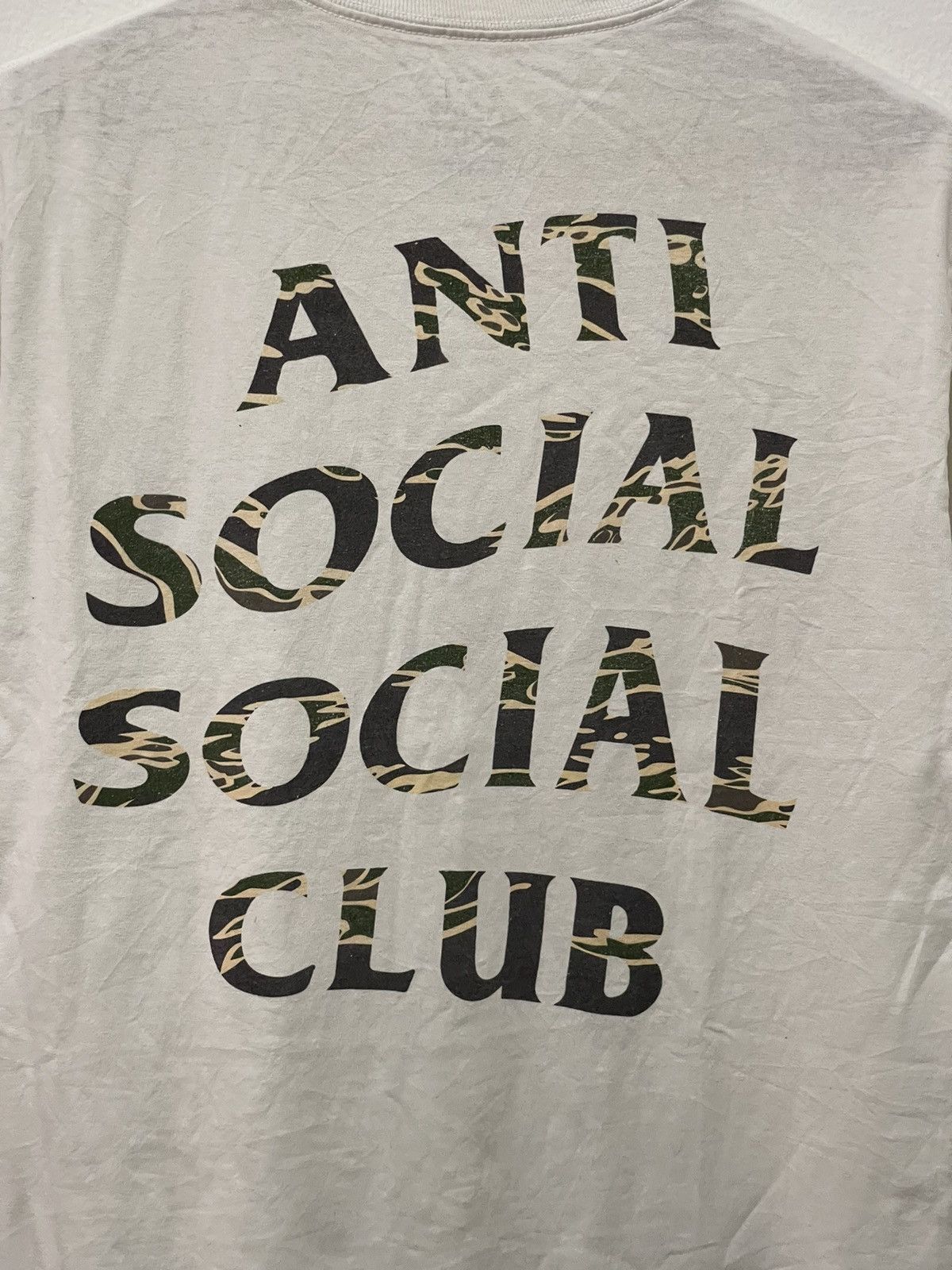 Anti Social Social Club × Vintage Vintage Anti Social Social Club Spell Out Camo Tshirt Size US S / EU 44-46 / 1 - 2 Thumbnail