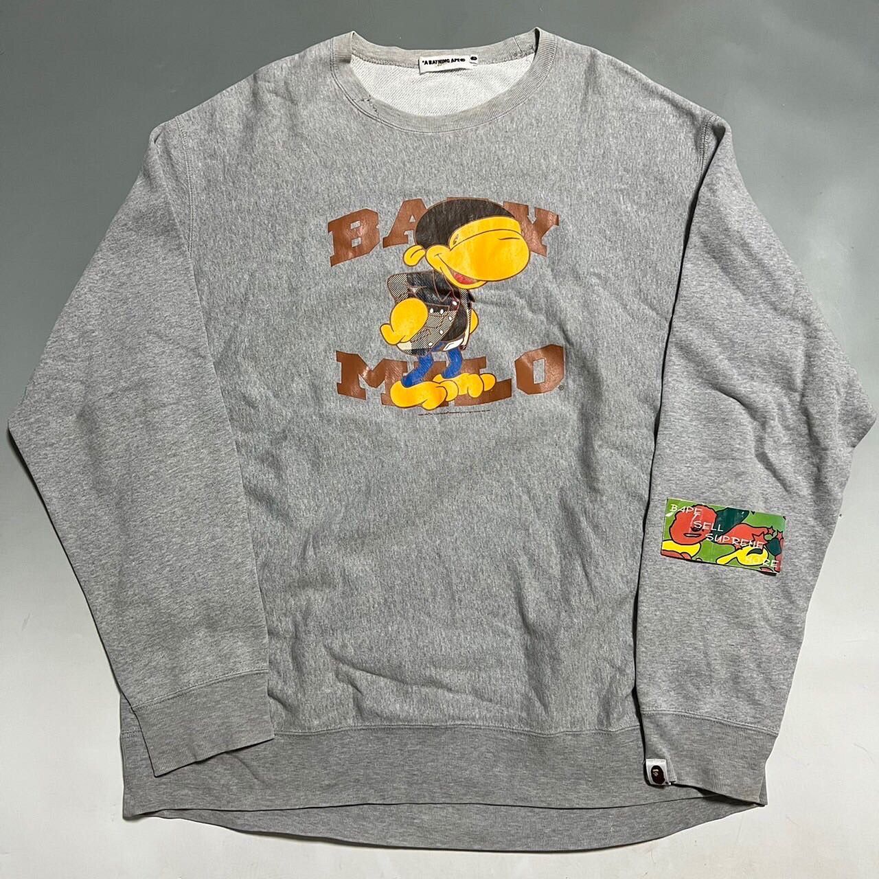 Bape BAPE BABY Milo crewneck sweat gray Size US XL / EU 56 / 4 - 1 Thumbnail