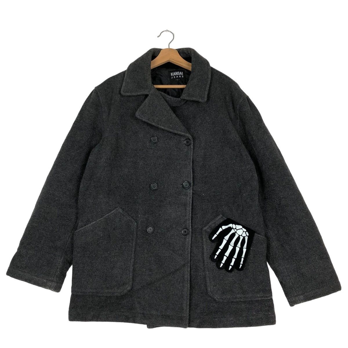 Japanese Brand VINTAGE DOUBLE BREAST WOOL JACKET KANSAI JEANS Size US L / EU 52-54 / 3 - 1 Thumbnail