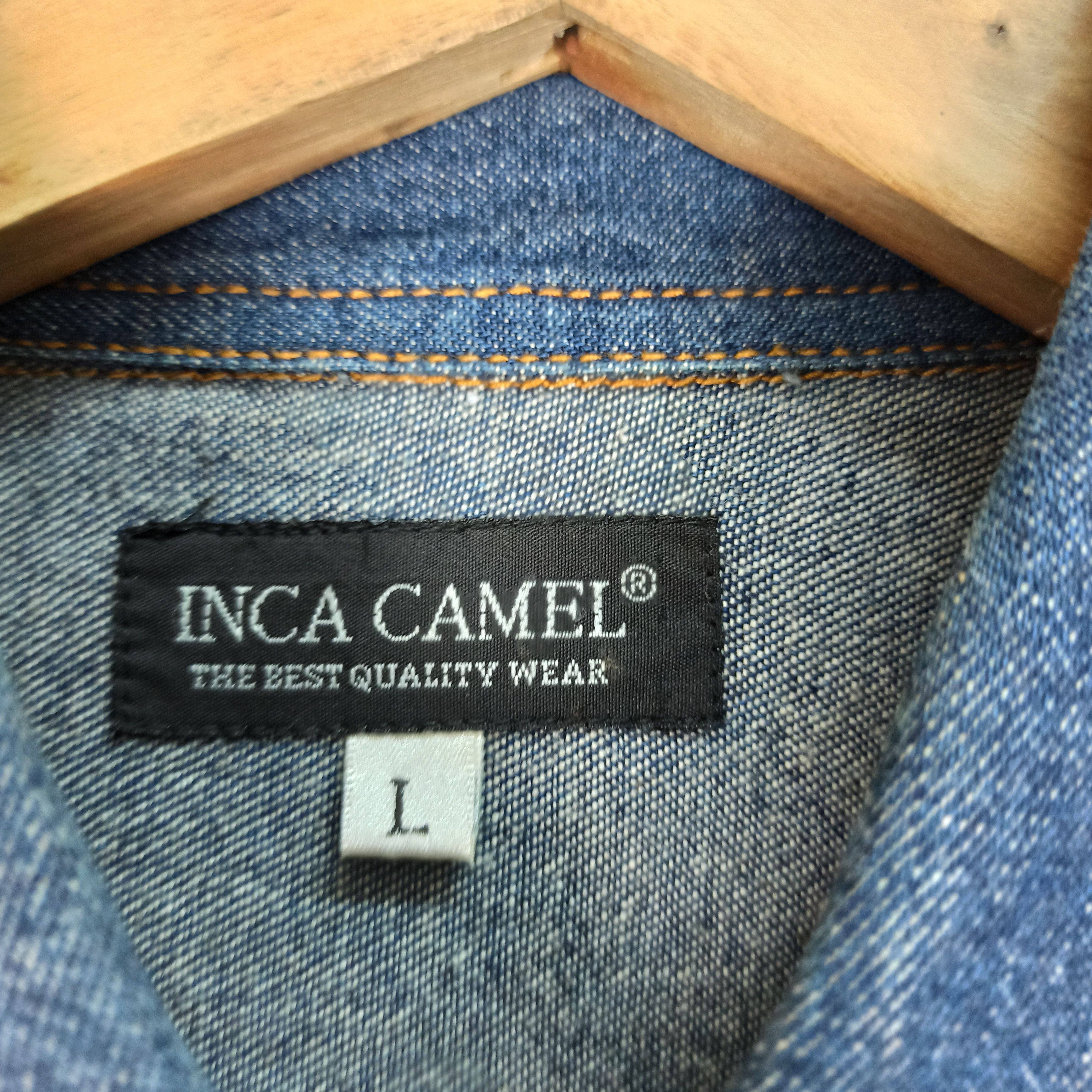 Japanese Brand Vintage INCA CAMEL Jacket Jeans Leather Pocket Size US L / EU 52-54 / 3 - 12 Thumbnail