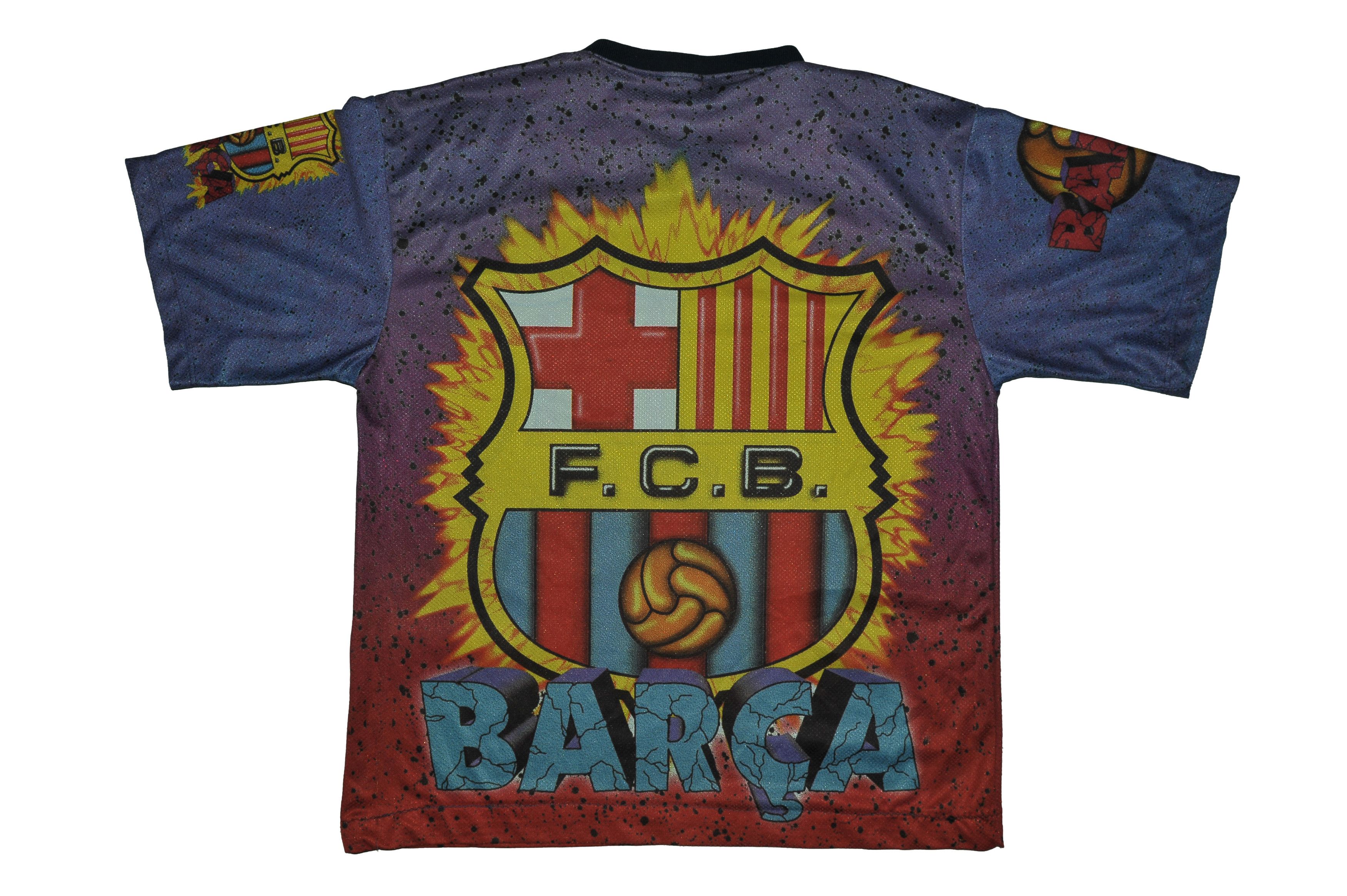 Other Vintage FC Barcelona All Over Print Jersey Size US L / EU 52-54 / 3 - 2 Thumbnail