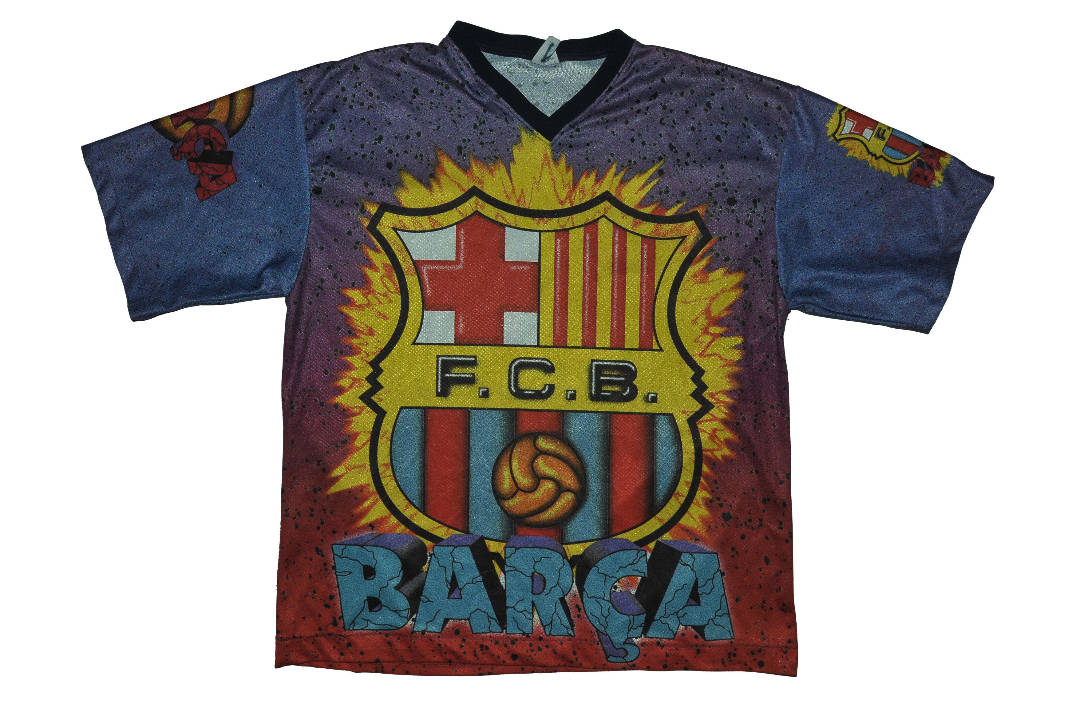 Other Vintage FC Barcelona All Over Print Jersey Size US L / EU 52-54 / 3 - 1 Thumbnail