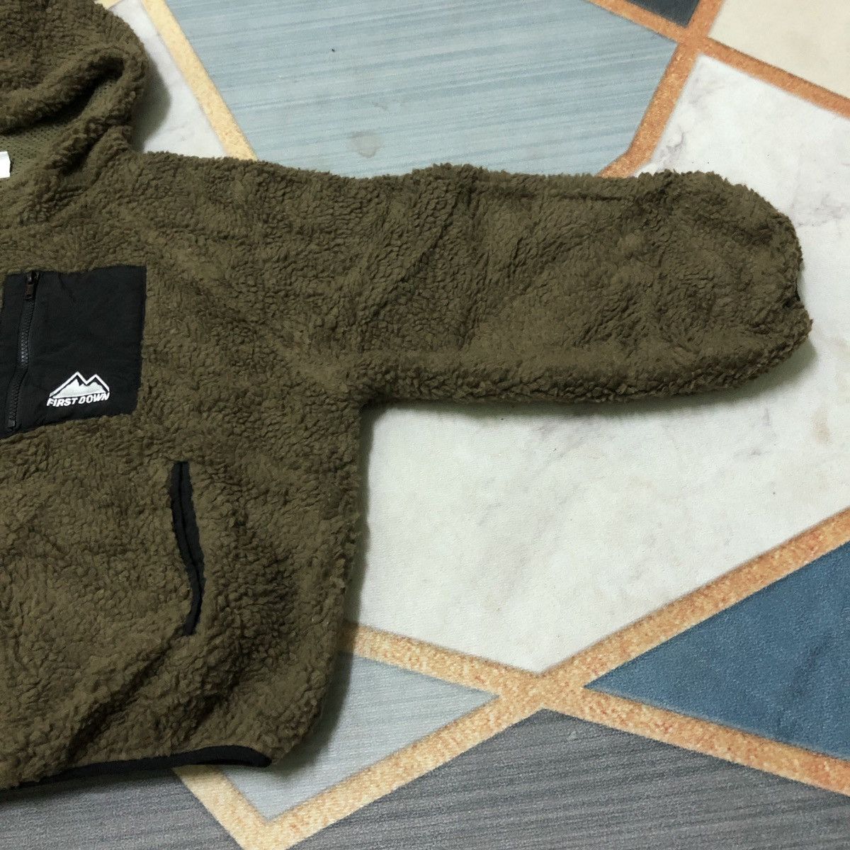 Japanese Brand First Down Deep Pile Fleece Oversized Hoodie Cropped Jacket Size US L / EU 52-54 / 3 - 6 Thumbnail