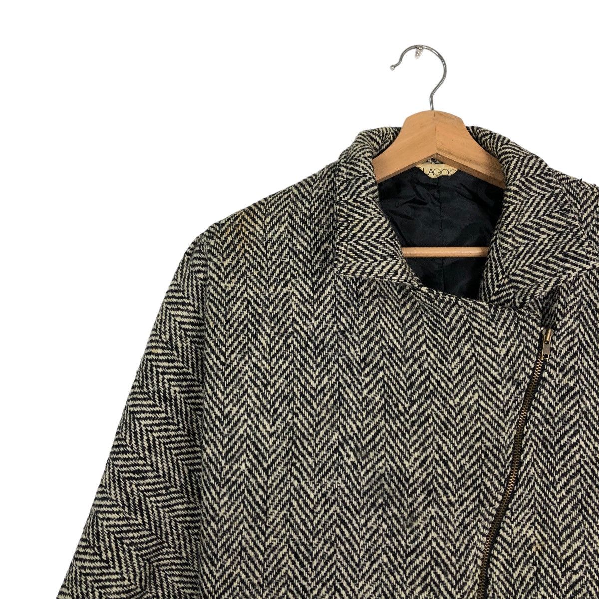 Japanese Brand VINTAGE HERRINGBONE BOMBER JACKET ISSEY MIYAKE DESIGN Size US S / EU 44-46 / 1 - 6 Thumbnail