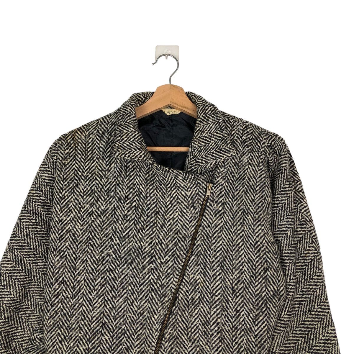 Japanese Brand VINTAGE HERRINGBONE BOMBER JACKET ISSEY MIYAKE DESIGN Size US S / EU 44-46 / 1 - 2 Thumbnail