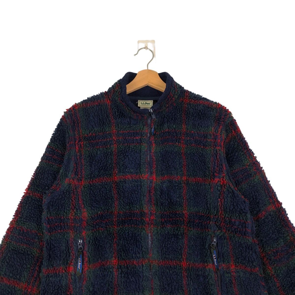 Japanese Brand VINTGE L.L.BEAN FLEECE JACKET TARTAN DESIGN Size US M / EU 48-50 / 2 - 2 Thumbnail