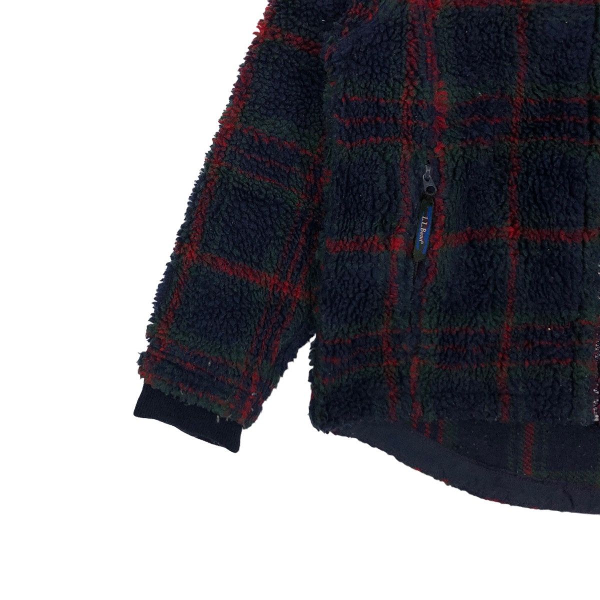Japanese Brand VINTGE L.L.BEAN FLEECE JACKET TARTAN DESIGN Size US M / EU 48-50 / 2 - 3 Thumbnail