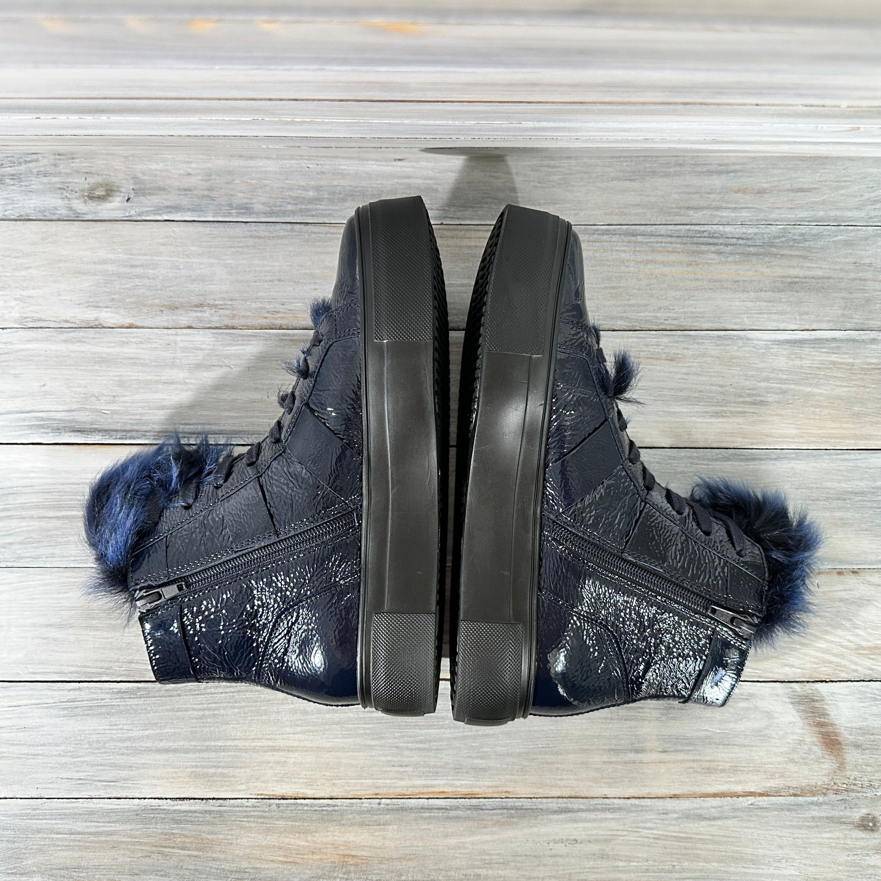 Leather Kennel & Schmenger Women's Patent Leather Shoes With Fur Size US 8 / IT 38 - 19 Thumbnail