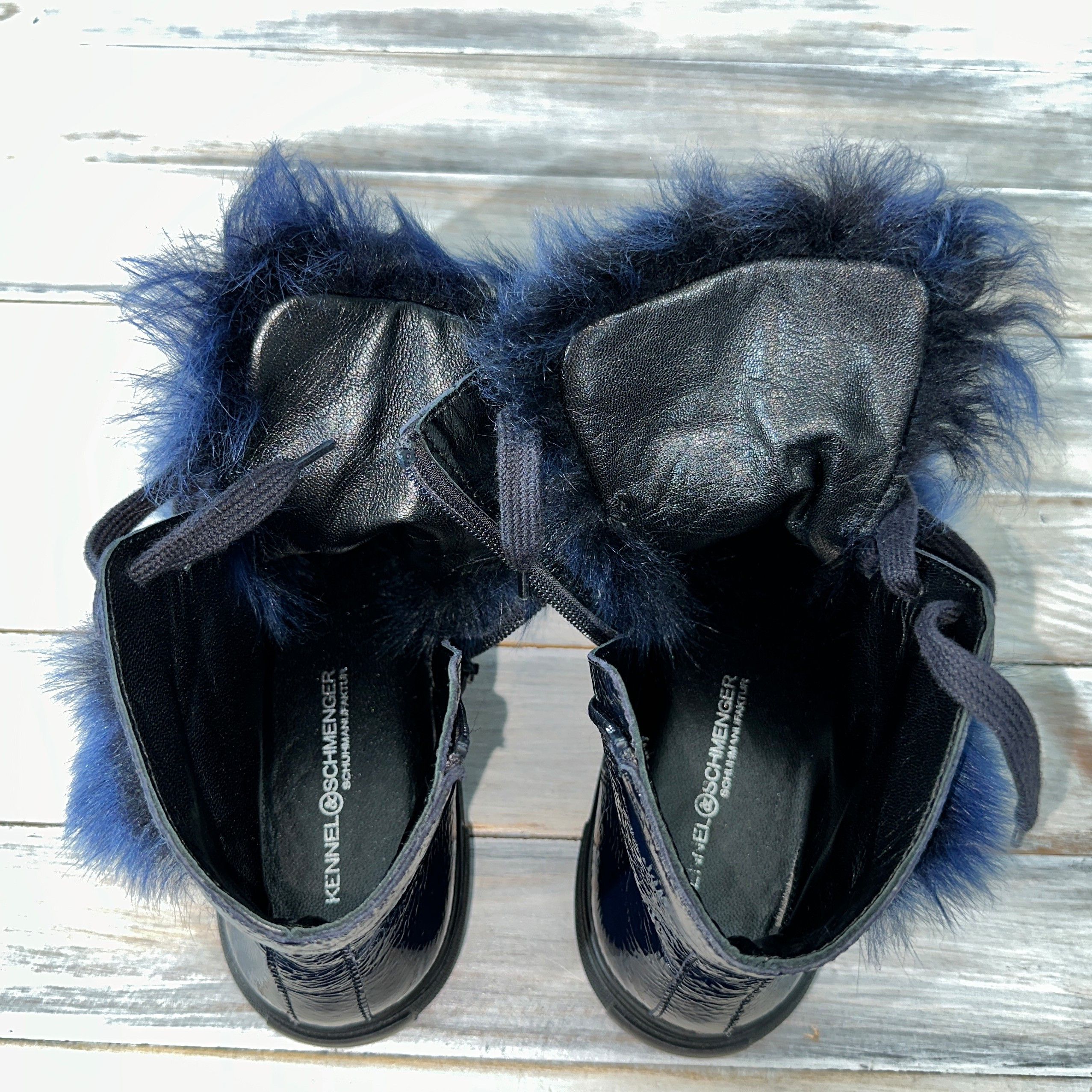 Leather Kennel & Schmenger Women's Patent Leather Shoes With Fur Size US 8 / IT 38 - 10 Thumbnail