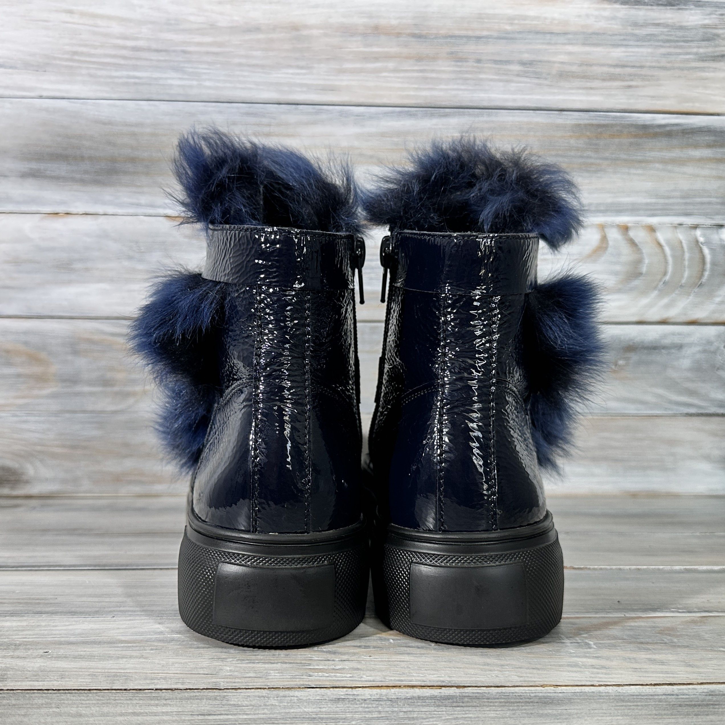Leather Kennel & Schmenger Women's Patent Leather Shoes With Fur Size US 8 / IT 38 - 18 Thumbnail