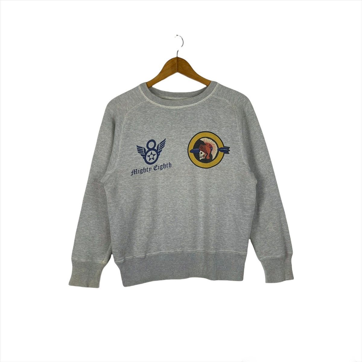 image of Buzz Ricksons x Made In USA Vintage Buzz Rikson Sportswear Jumper Pullover Sweatshirt in Grey (Size