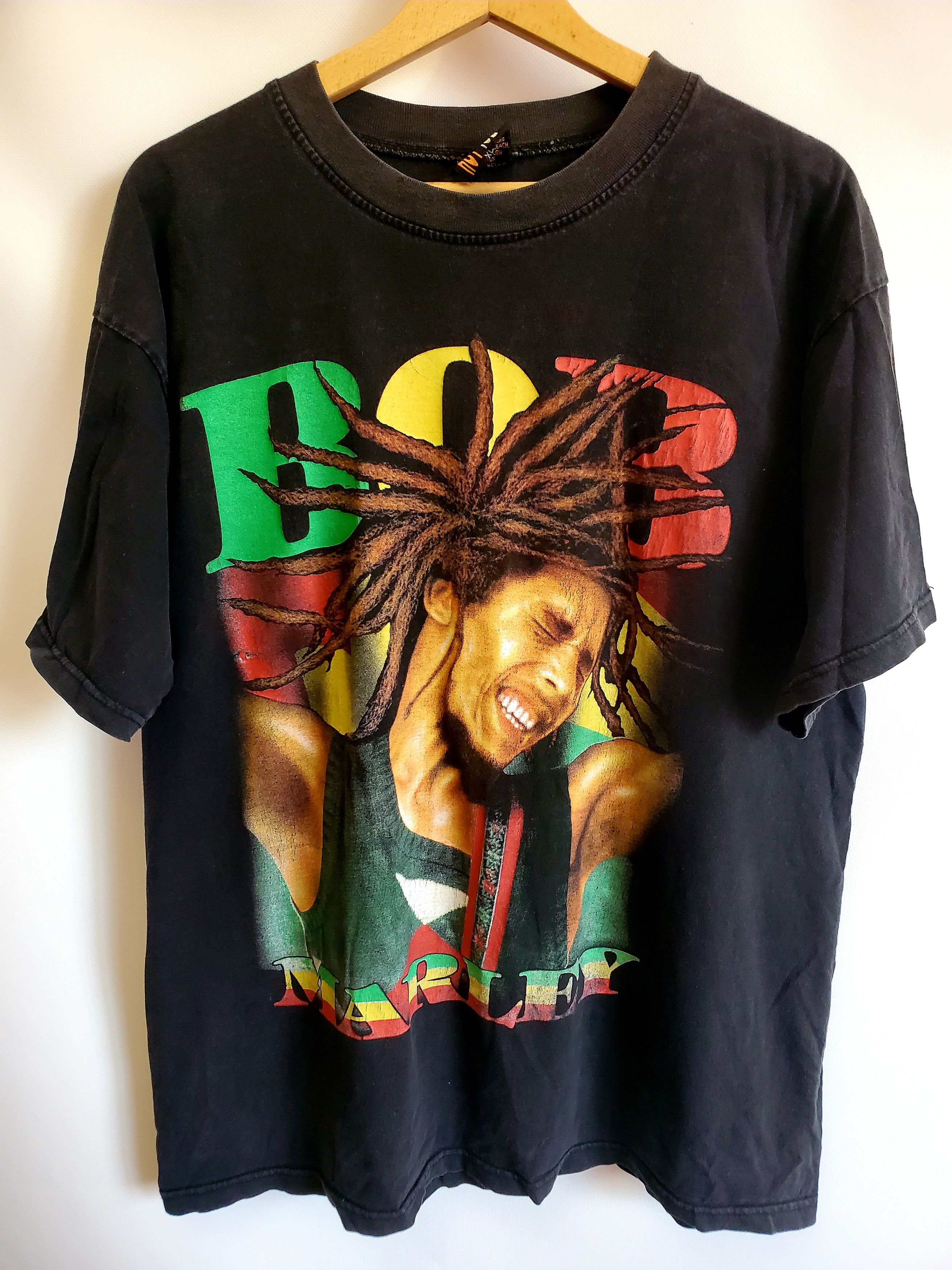 Bob Marley × Vintage Vintage not-ice Bob Marley Raggea Kingston T Shirt Size US XL / EU 56 / 4 - 1 Thumbnail