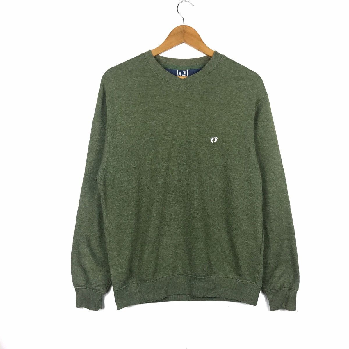 image of Hang Ten Surfing Jumper Pullover Sweatshirt in Green, Men's (Size Large)