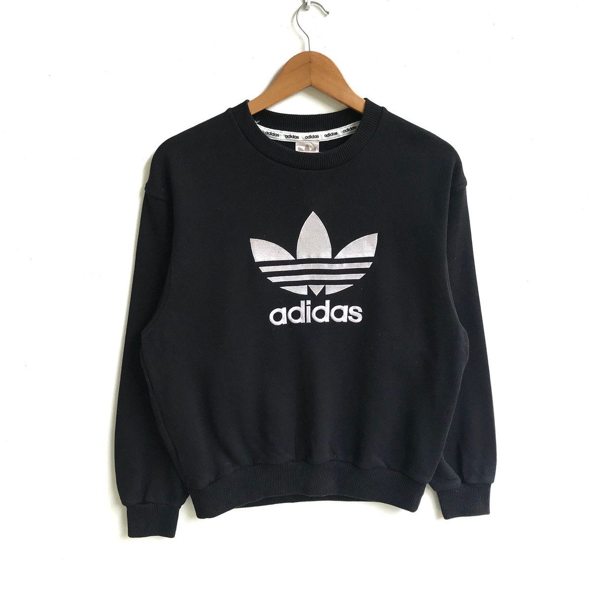 vintage adidas trefoil big logo jumper pullover sweatshirt