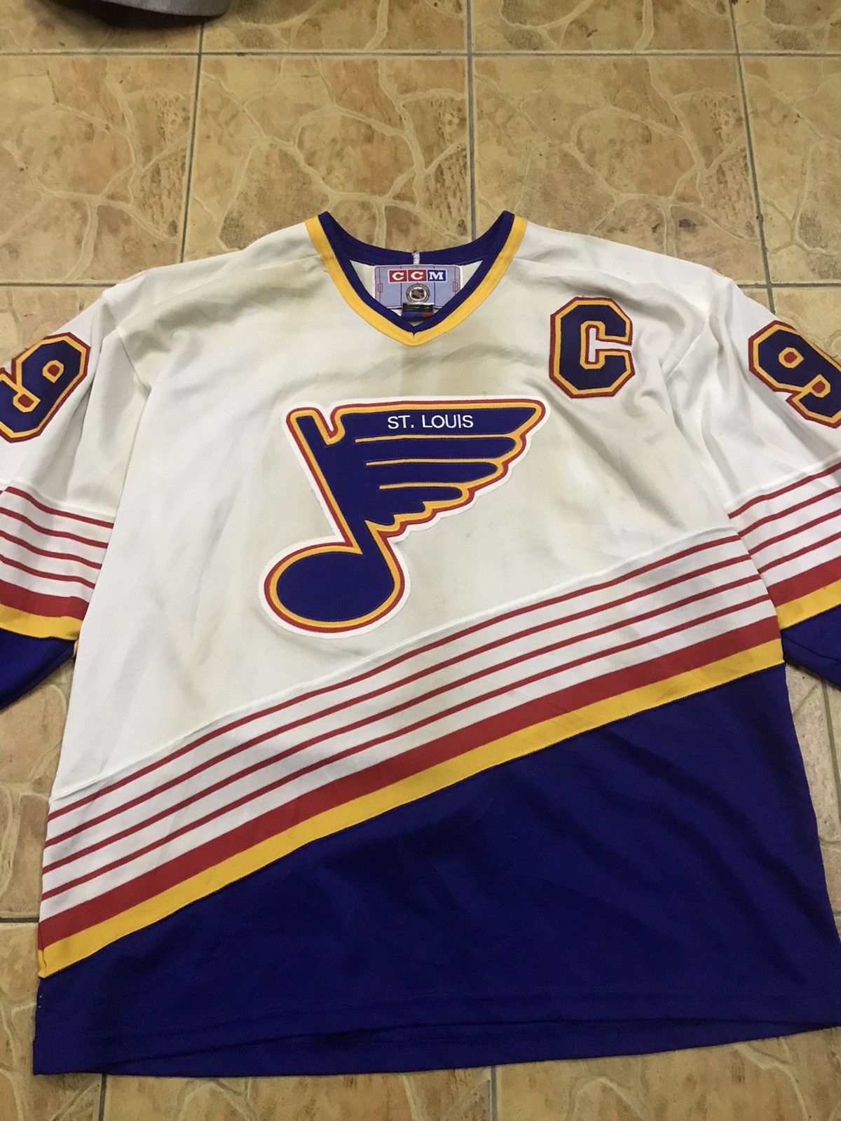 Ccm × NHL × Vintage Vintage 90s CCM NHL St.Louis Blue Wayne Gretzky Size US XL / EU 56 / 4 - 3 Thumbnail