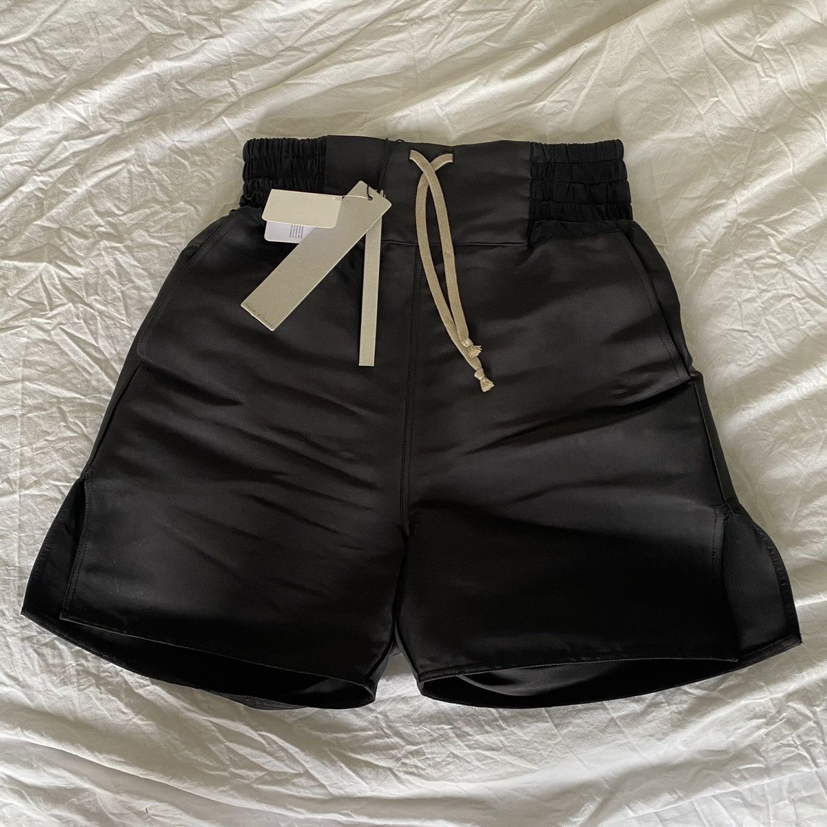 Rick Owens BNWT Rick Owens Silk boxing style black shorts. Size 27" / US 4 / IT 40 - 1 Thumbnail