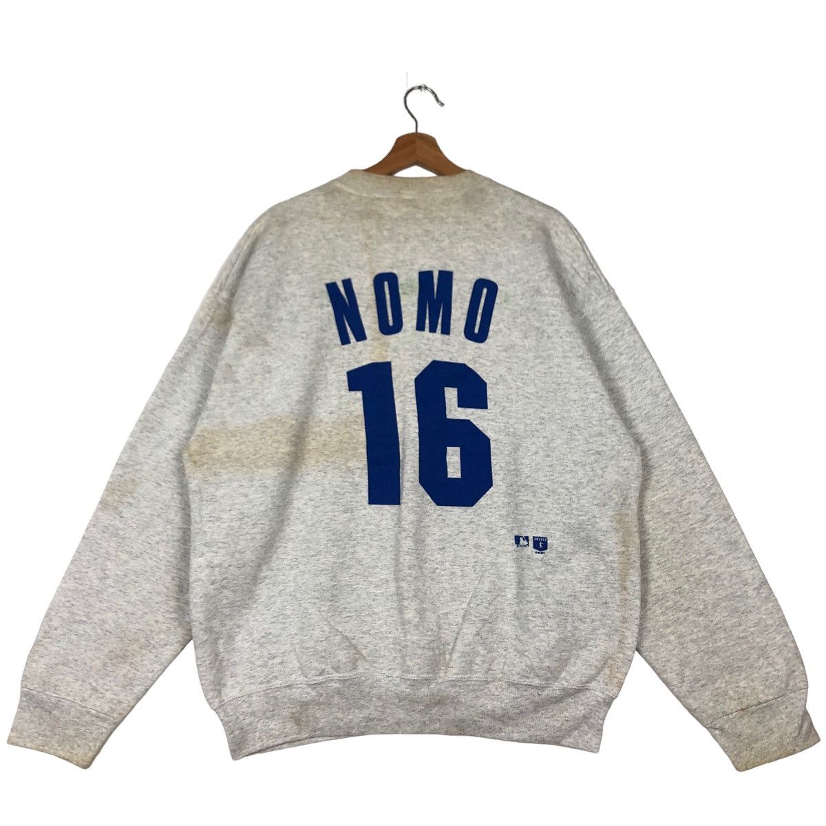 MLB VINTAGE SWEATSHIRT CREWNECK DODGERS NOMO 16 SALEM SPORTWEAR Size US XL / EU 56 / 4 - 7 Thumbnail