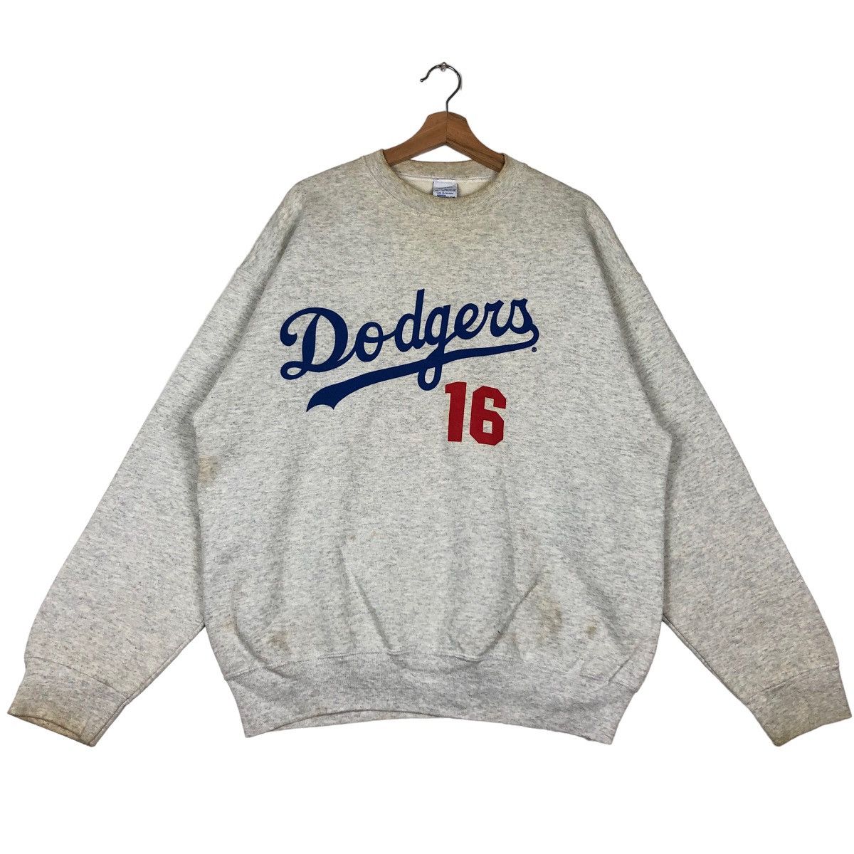 MLB VINTAGE SWEATSHIRT CREWNECK DODGERS NOMO 16 SALEM SPORTWEAR Size US XL / EU 56 / 4 - 1 Thumbnail