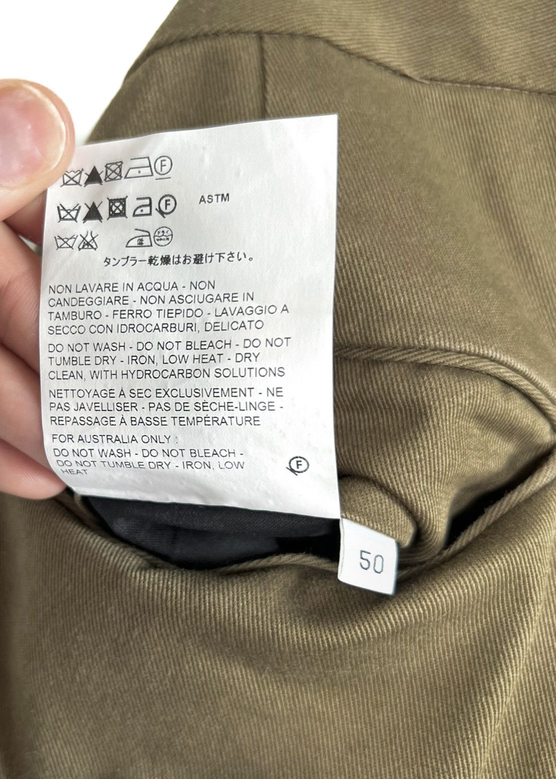 Jil Sander Jil Sander Khaki Cotton Chino Trousers Size US 34 / EU 50 - 6 Thumbnail
