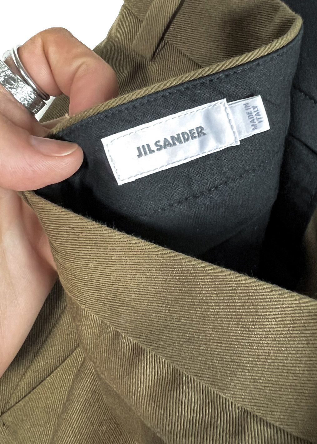 Jil Sander Jil Sander Khaki Cotton Chino Trousers Size US 34 / EU 50 - 4 Thumbnail