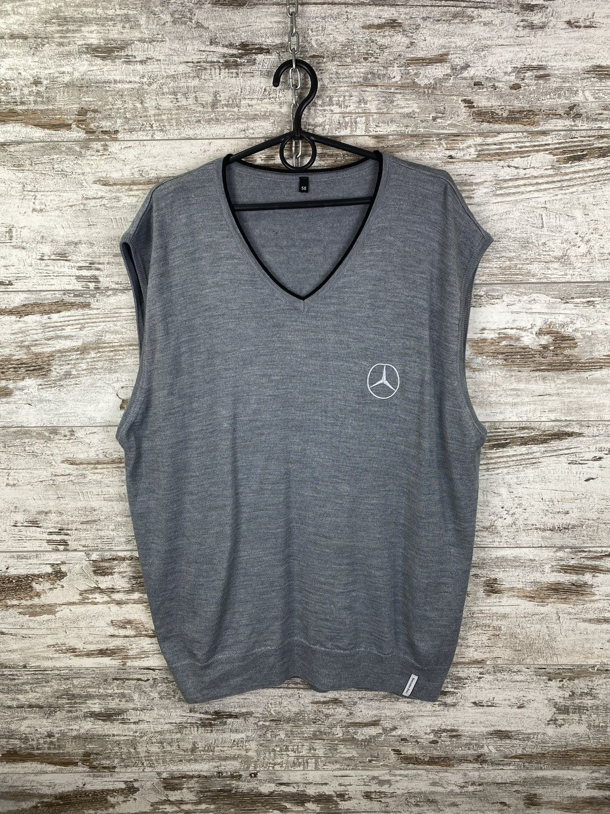 Mercedes-Benz × Vintage Mens Vintage Mercedes Benz Vest wool rare y2k Size US XXL / EU 58 / 5 - 1 Thumbnail