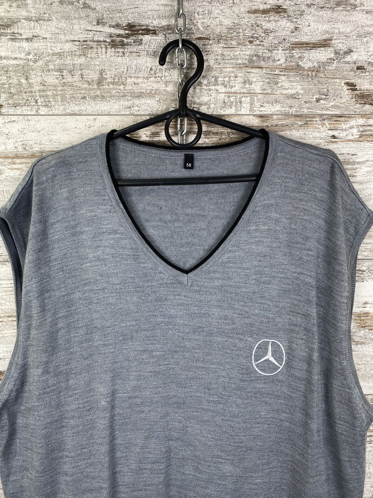 Mercedes-Benz × Vintage Mens Vintage Mercedes Benz Vest wool rare y2k Size US XXL / EU 58 / 5 - 2 Thumbnail