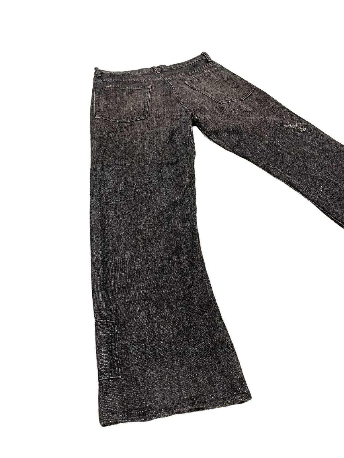 Japanese Brand Loose Jeans Dept Japan Patchwork Distress Denim 5🟦5 Size US 31 - 13 Thumbnail