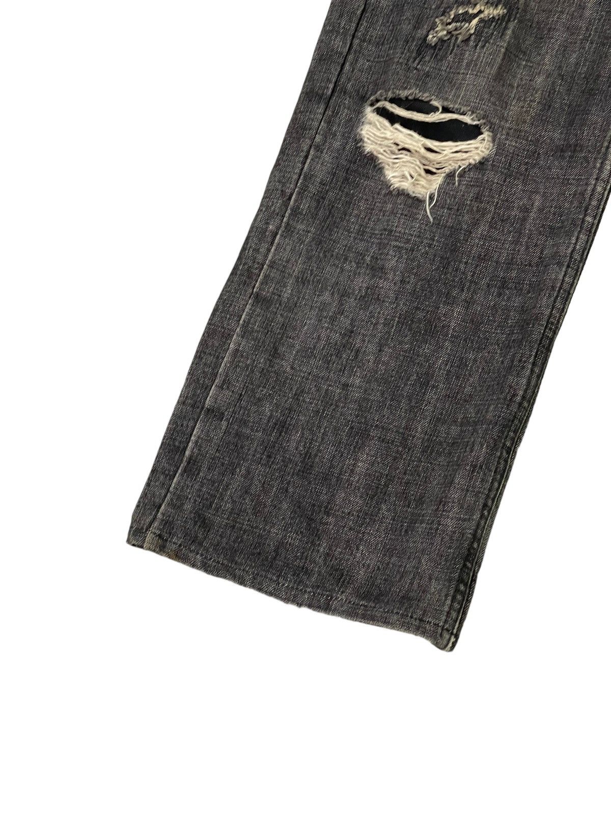 Japanese Brand Loose Jeans Dept Japan Patchwork Distress Denim 5🟦5 Size US 31 - 5 Thumbnail