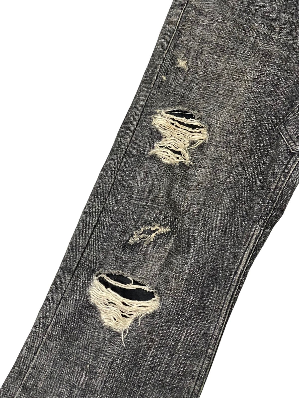 Japanese Brand Loose Jeans Dept Japan Patchwork Distress Denim 5🟦5 Size US 31 - 6 Thumbnail