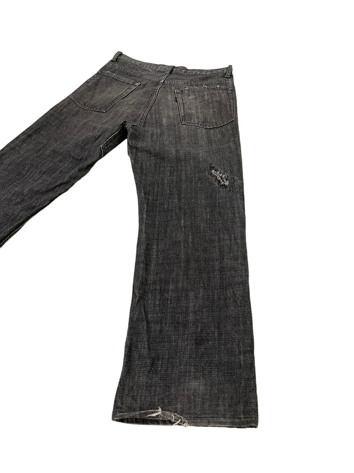 Japanese Brand Loose Jeans Dept Japan Patchwork Distress Denim 5🟦5 Size US 31 - 14 Thumbnail