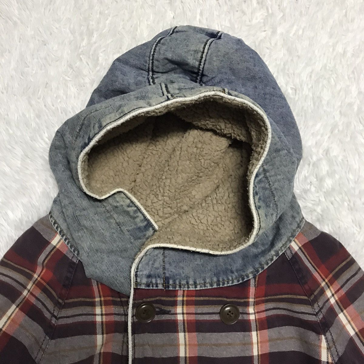 Japanese Brand 💥Steals💥Vtg Authentic Cube Sugar Work Wear Jacket Hooded Size US M / EU 48-50 / 2 - 7 Thumbnail
