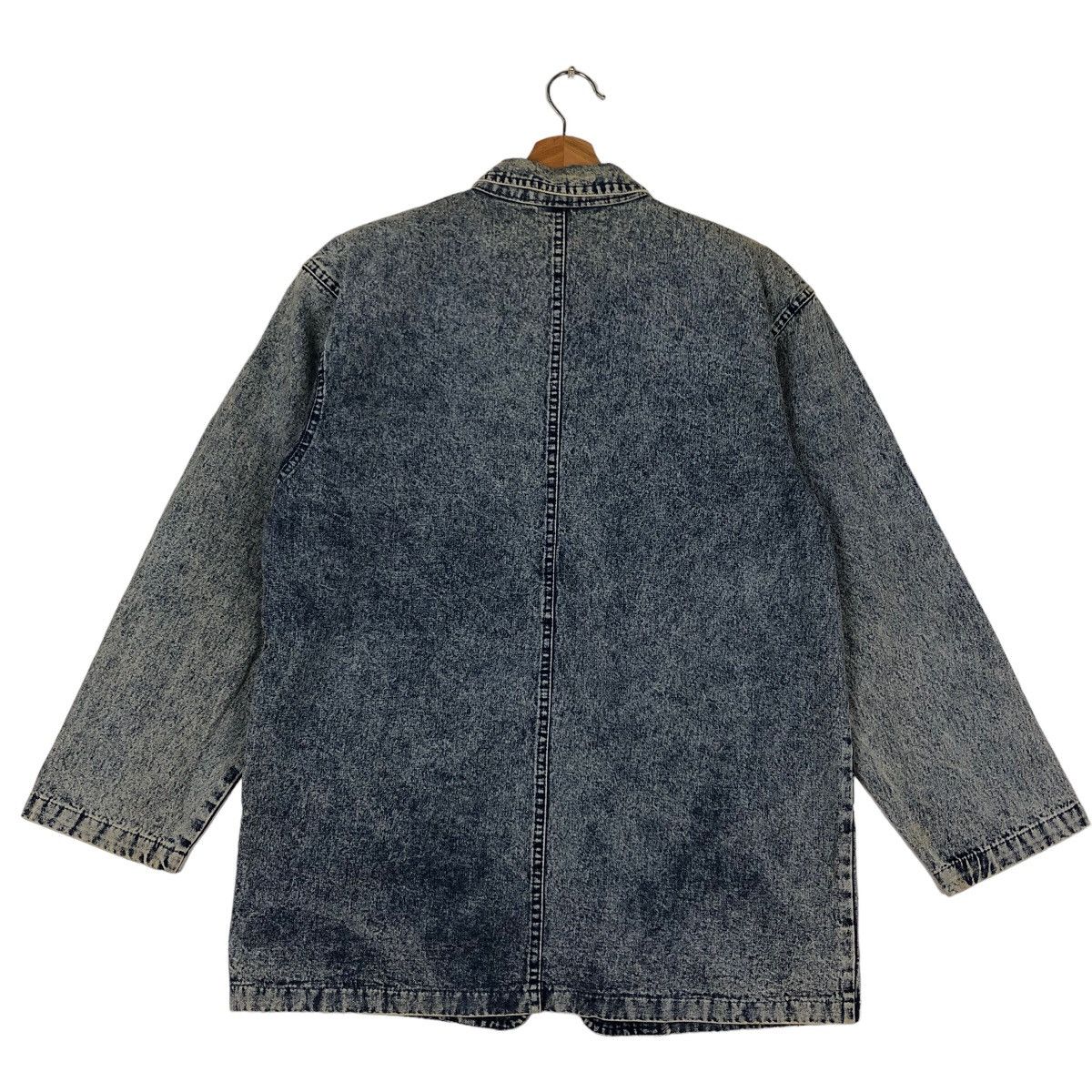 Japanese Brand VINTAGE DENIM BOMBER JACKET BIG LOGO ISSEY MIYAKE JAPAN Size US M / EU 48-50 / 2 - 7 Thumbnail