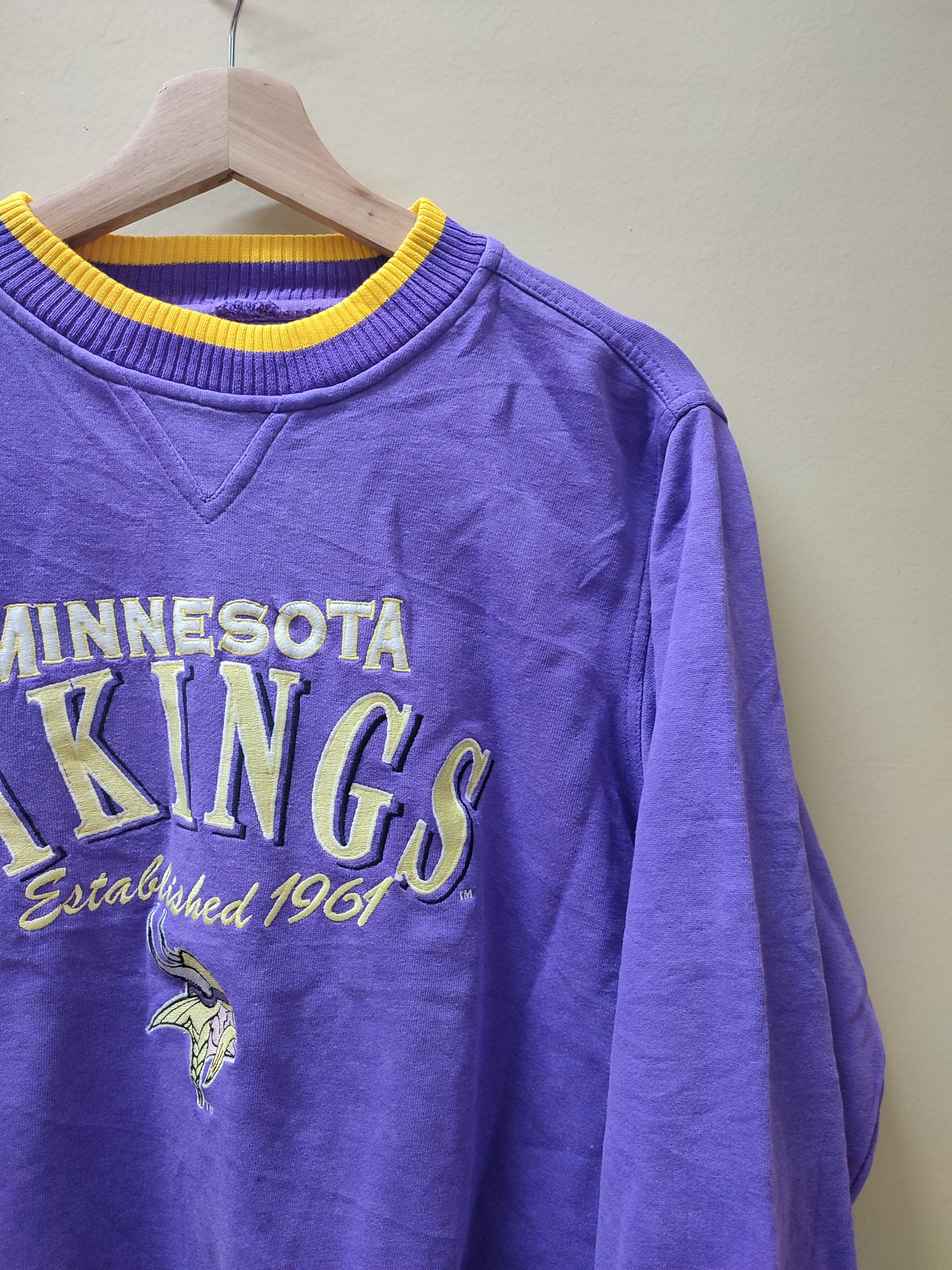 MLB × Vintage Vintage MLB Minnesota Vikings Established Sweatshirts Size US L / EU 52-54 / 3 - 7 Thumbnail