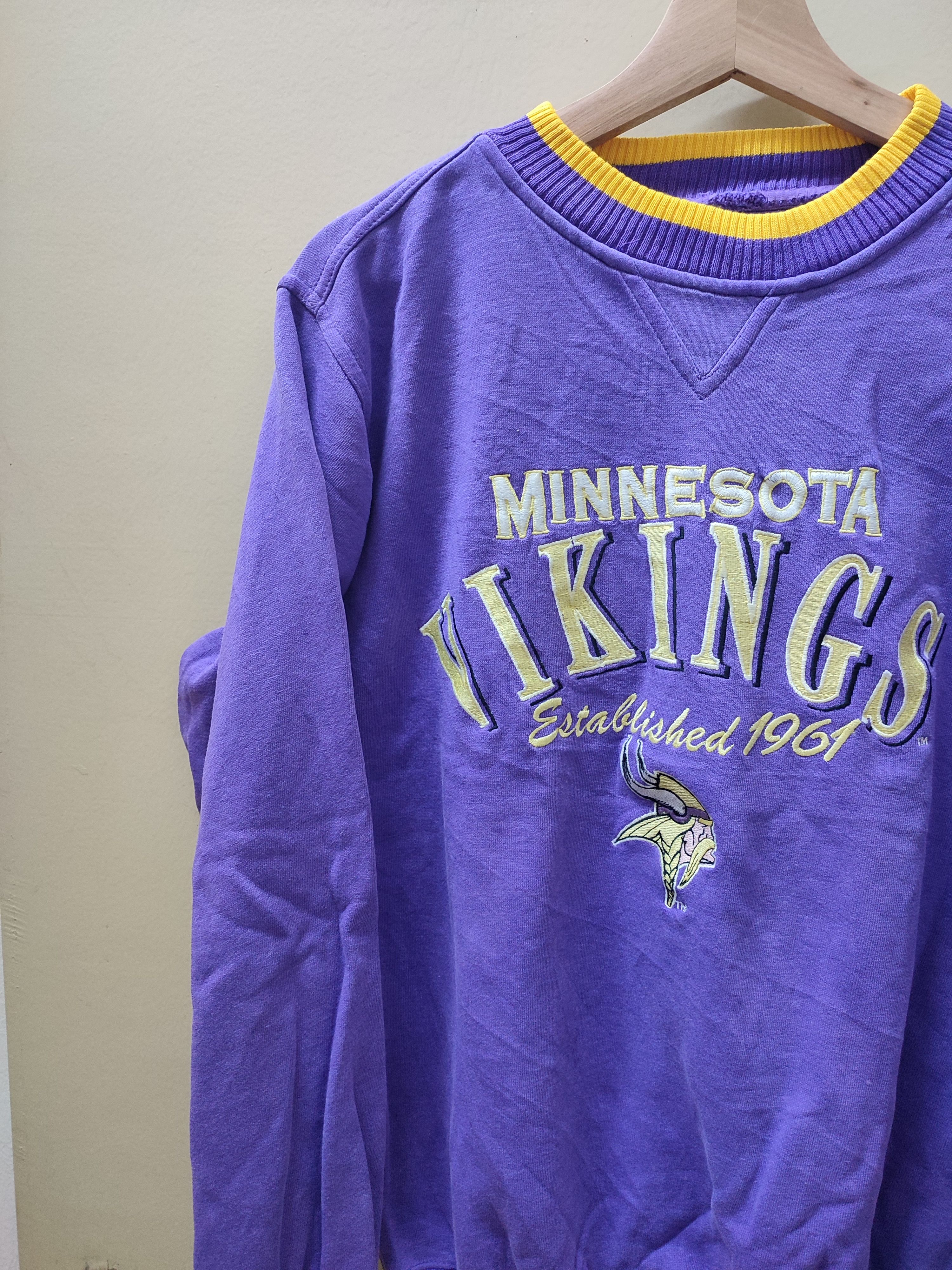 MLB × Vintage Vintage MLB Minnesota Vikings Established Sweatshirts Size US L / EU 52-54 / 3 - 8 Thumbnail