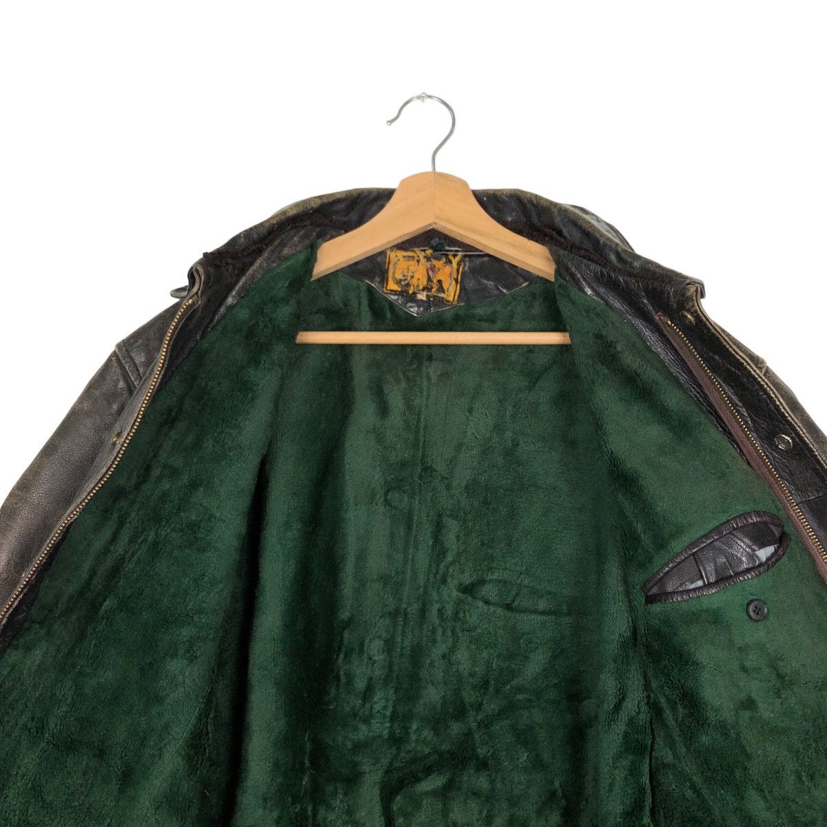 Genuine Leather TRUE VINTAGE 70’s LEATHER JACKET PARACHUTE BONDAGE BIKER Size US M / EU 48-50 / 2 - 10 Thumbnail