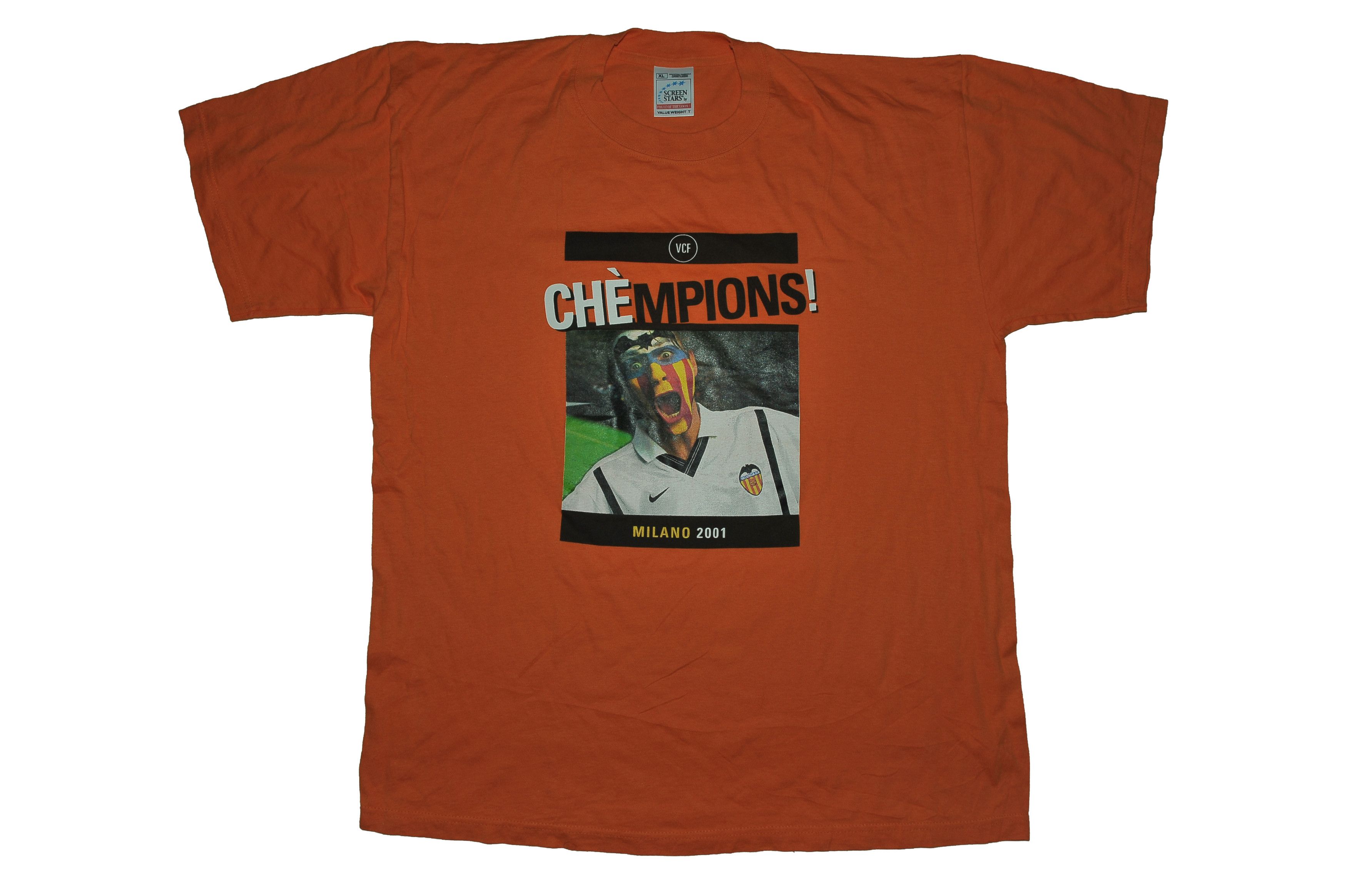 Other Vintage Valencia 2001 Milan Champion League T-shirt Size US XL / EU 56 / 4 - 1 Thumbnail