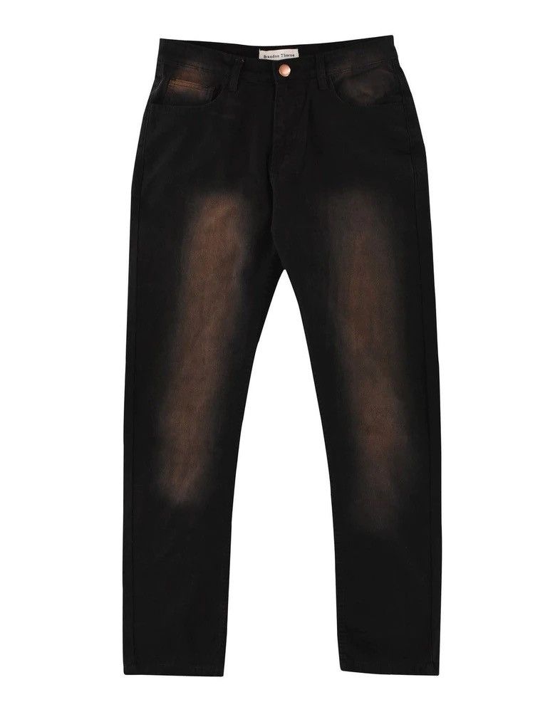 Vintage Distressed Denim Black Size US 34 / EU 50 - 1 Thumbnail