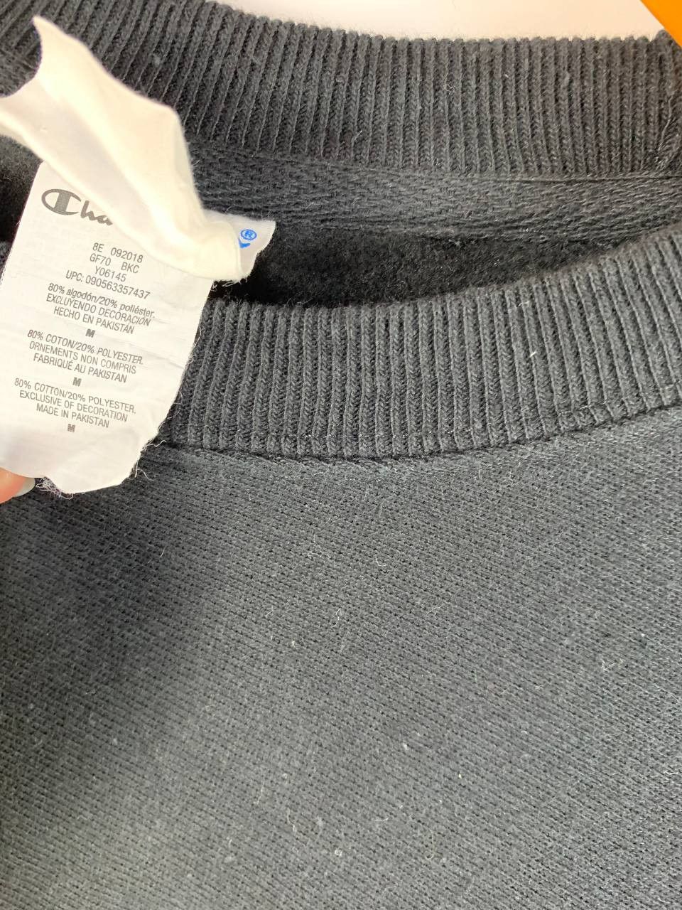 Champion Champion sweatshirt black cotton M Size US M / EU 48-50 / 2 - 9 Thumbnail