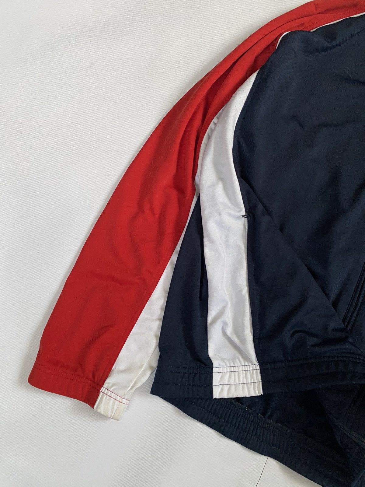 Nike × Vintage Vintage 90s Nike Zip-Up Mega Style Y2K Drill Size US XXL / EU 58 / 5 - 5 Thumbnail