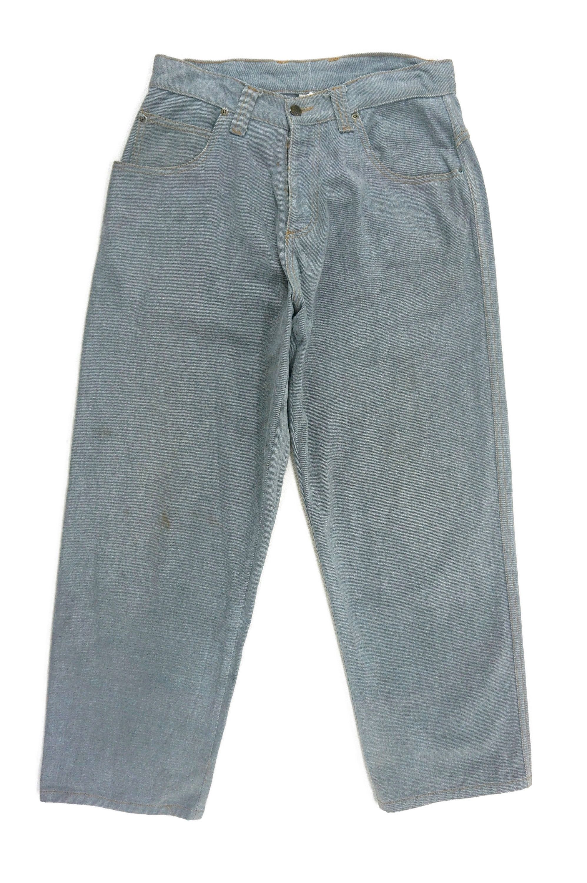 image of Made In USA x Rockers Baggy Denim Slide Hip Hop Skate Loose Pants Usa Made in Blue, Men's (Size 32)