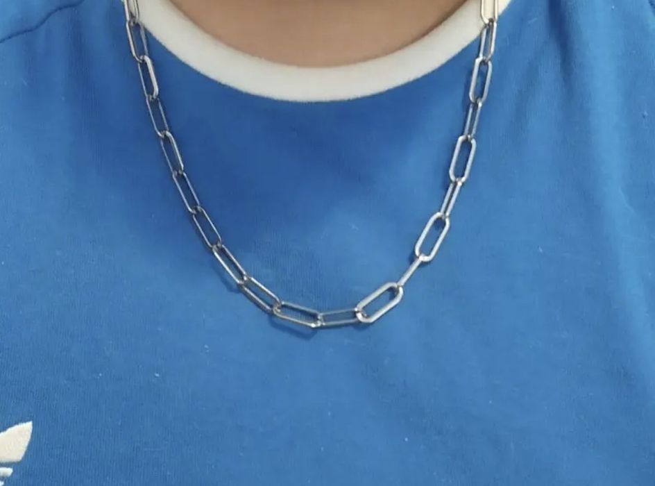 Cuban Link Chain 45 CM Length Silver Color Box Chain Necklace Grailed