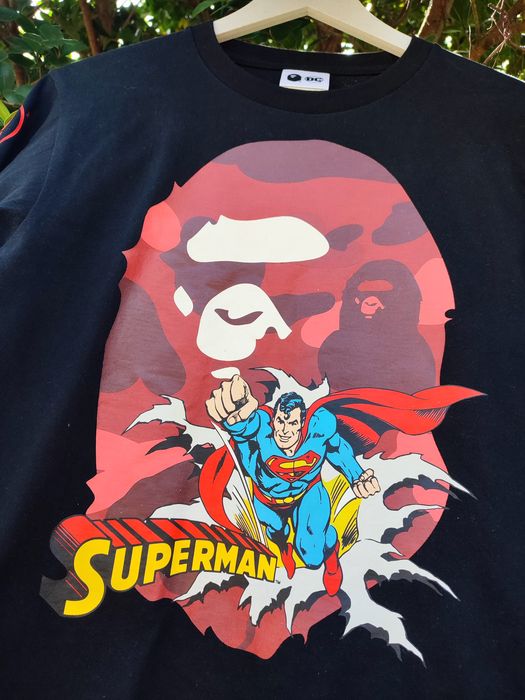 Bape Bape x DC Superman Long Sleeve Tee | Grailed