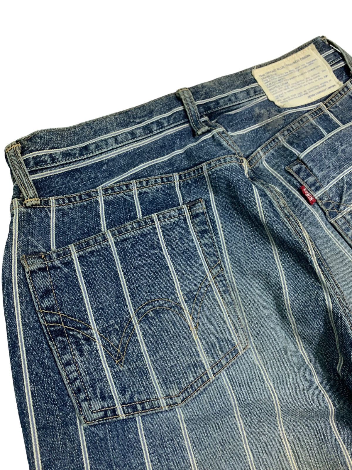 Edwin Dope🔥Vintage Edwin Stripes Selvedge Denim Size US 30 / EU 46 - 10 Thumbnail
